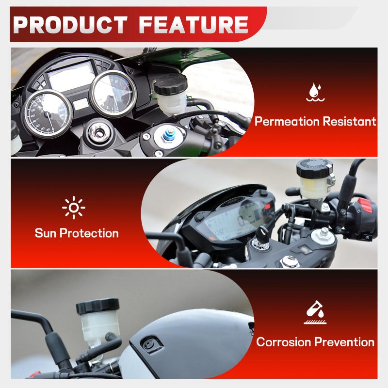 LE LEFOSSI Motorcycle Front Brake Master Cylinder Brake Pump Tank Oil Cup Fluid Bottle Reservoir Aftermarket Part Compatible with for Yamaha FZS 600 YZF-R1 YZF-R6 YZFR1 YZFR6 R6 R1 2000-2018 - Image 5